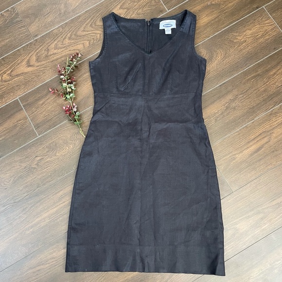 Old navy black linen dress - Picture 1 of 4